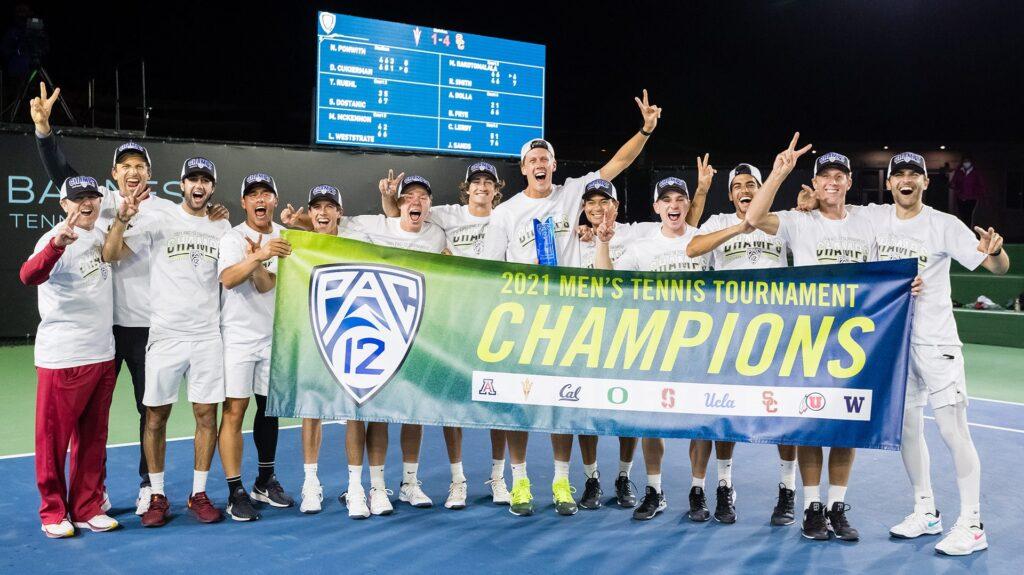 College Tennissers tijdens de US Open Slamstox