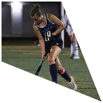 Jikke Biemans - hockeyster bij Marian University - Wisconsin - begeleid door Slamstox