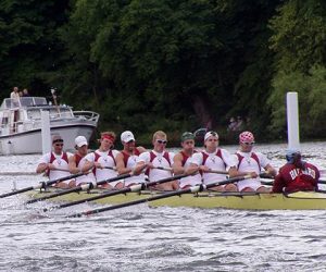 Harvard rowing team in boat - Slamstox