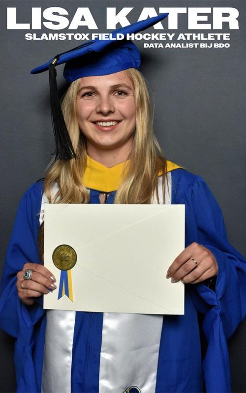 Lisa Kater. field hockey student-athlete bij Slamstox en data analist bij BDO