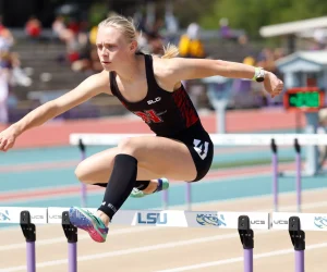 Jinte Braas atleet voor Nicholls State University, begeleid door Slamstox