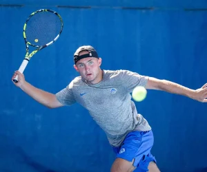 Kyvan Rietkerk tennisser voor Kennesaw State University. begeleid door Slamstox